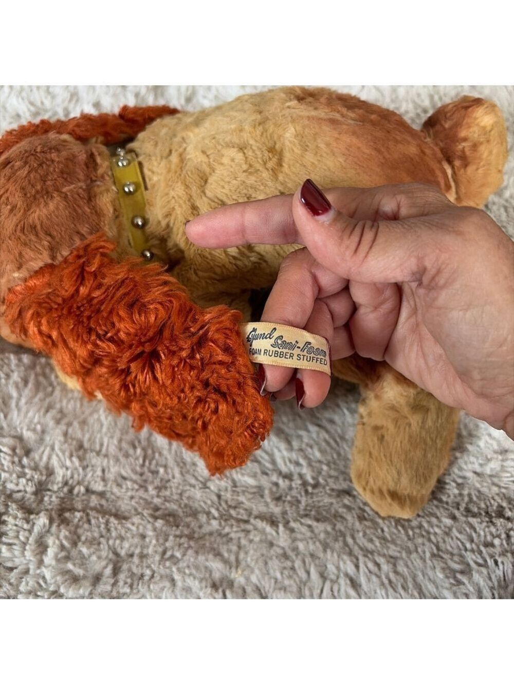 Rare find collectible Gund Baby Stuffed Animal Dog Brown Orange One Size - Picture 2 of 7